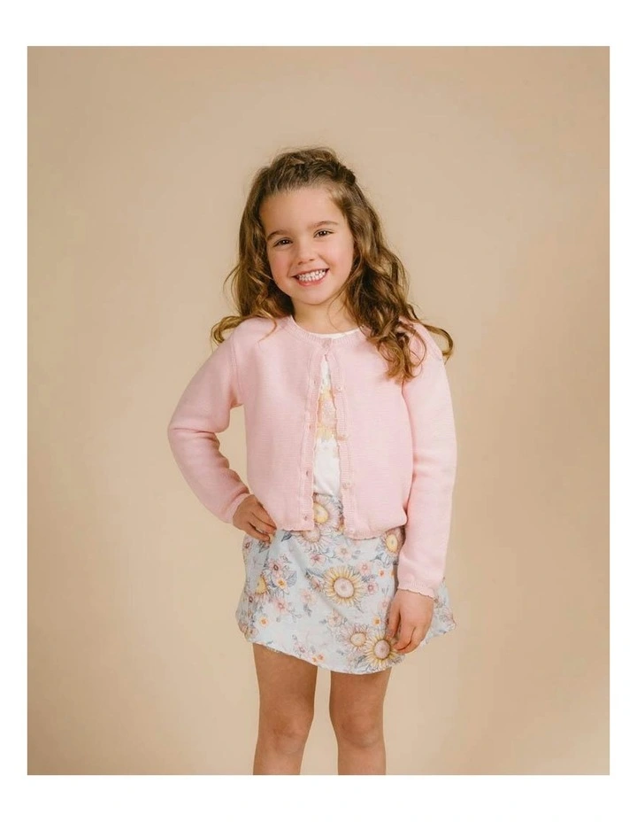 Icing Knitted Cardigan 3-7 Years in Pink image 4