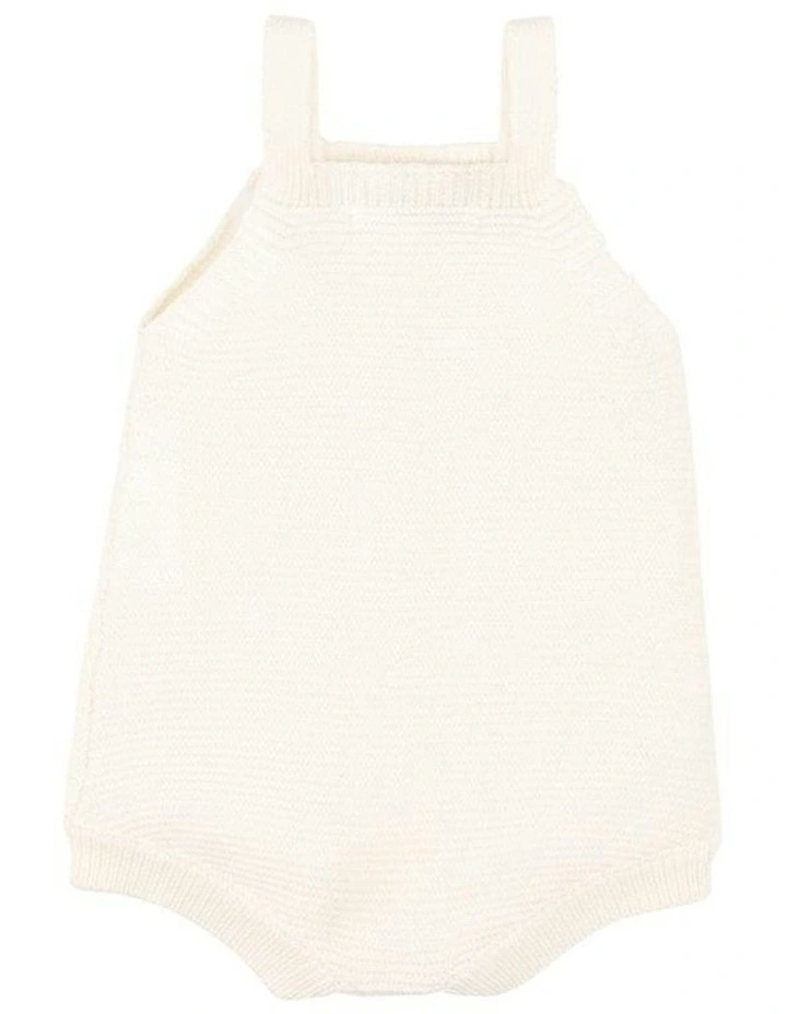 Lara Embroidered Knitted Bodysuit in Cream image 2