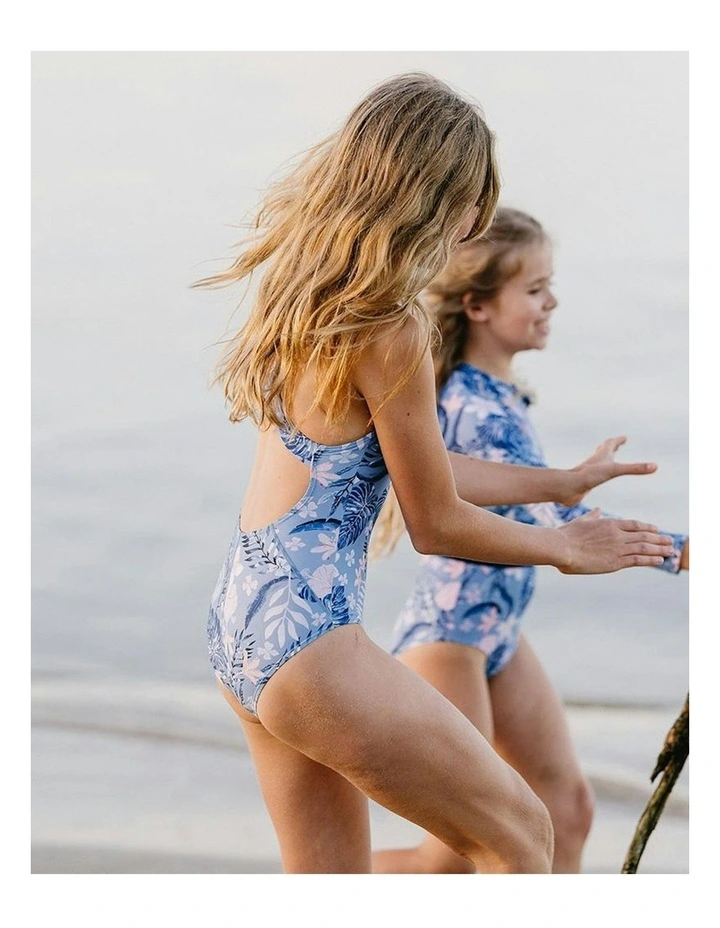 Skyler Print Swimsuit in Blue image 4
