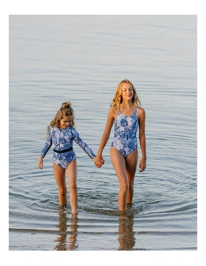 Skyler Print Swimsuit in Blue image 5