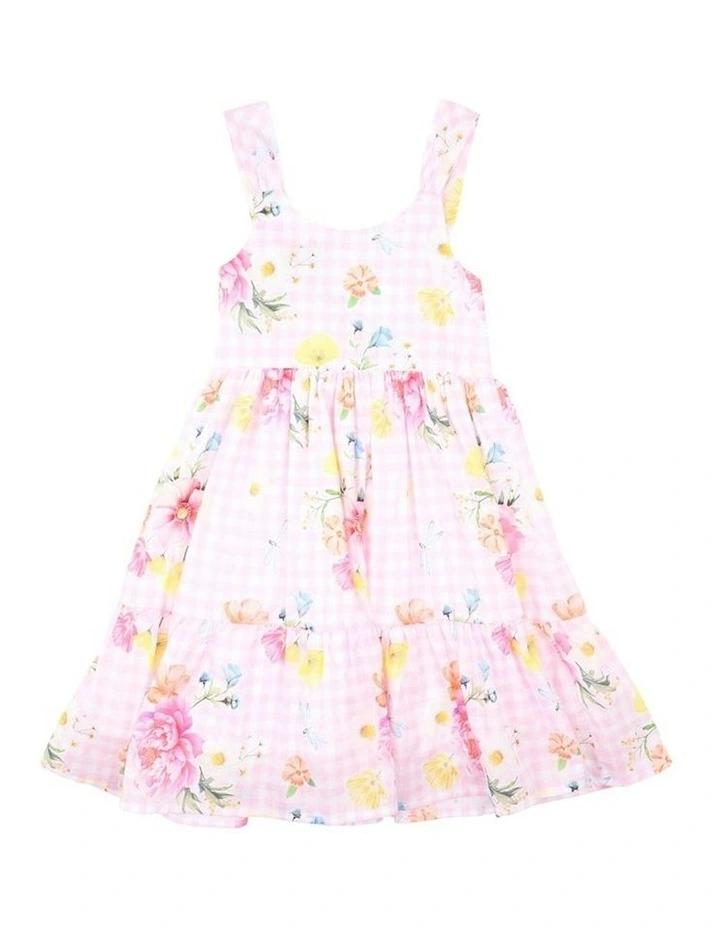 Connie Print Sundress (3-10 Years) in Pink image 1