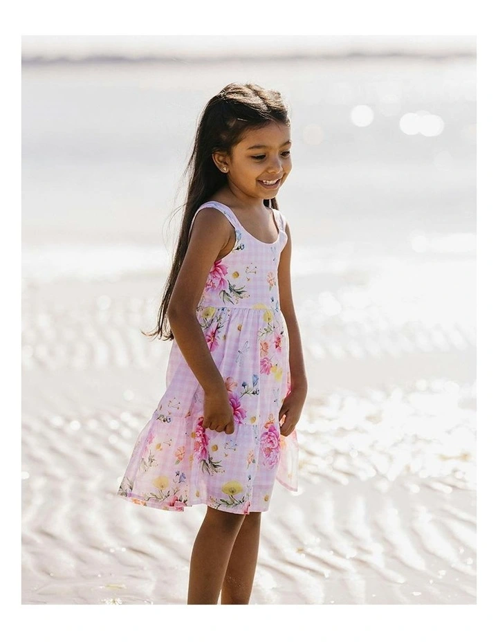 Connie Print Sundress (3-10 Years) in Pink image 3