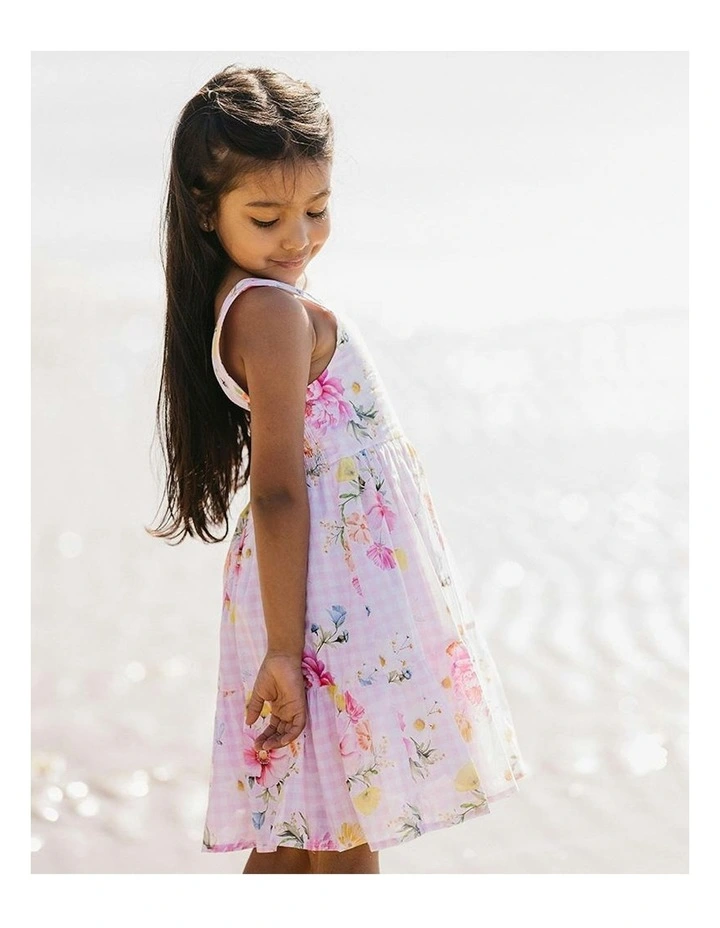 Connie Print Sundress (3-10 Years) in Pink image 4