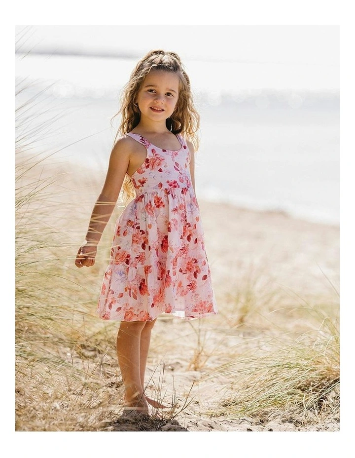 Phoebe Print Sundress (3-10 Years) in Pink image 3