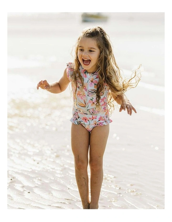 Lou Print Short Sleeve Sunsuit (3-10 Years) in Blue image 4