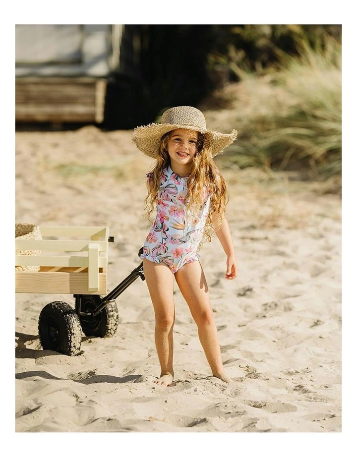 Lou Print Short Sleeve Sunsuit (3-10 Years) in Blue image 5