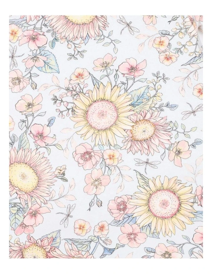 Abby Print Tiered Dress in Blue image 5