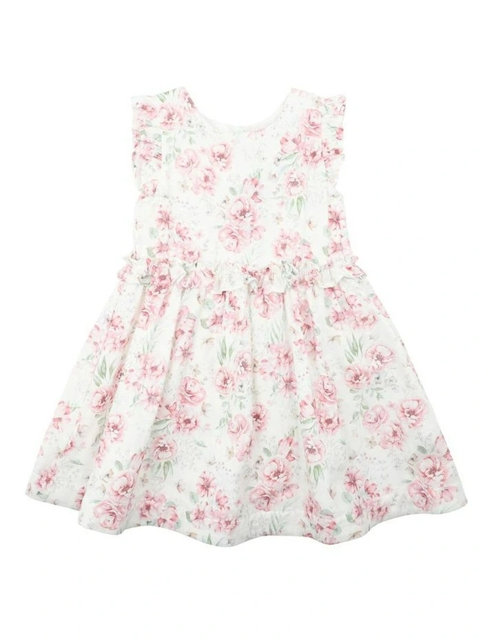 Evie Print Dress 3-7 Yrs in Pink image 1