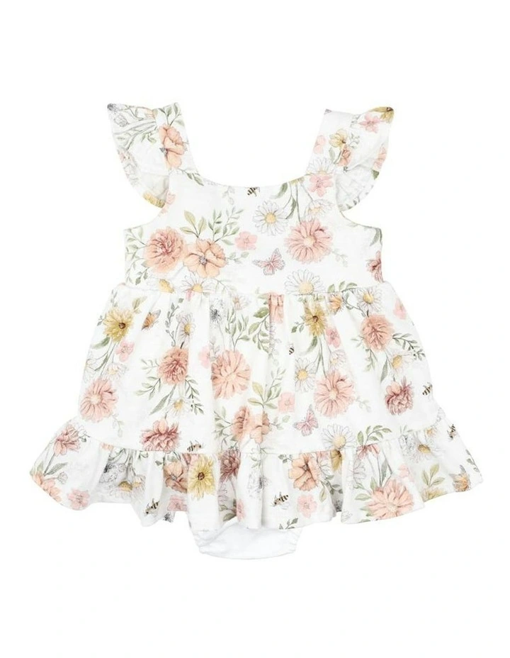 Lara Print Overlay Dress in Pink image 1