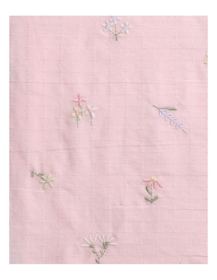 Florenece Embroidered Frill Romper in Pink image 6