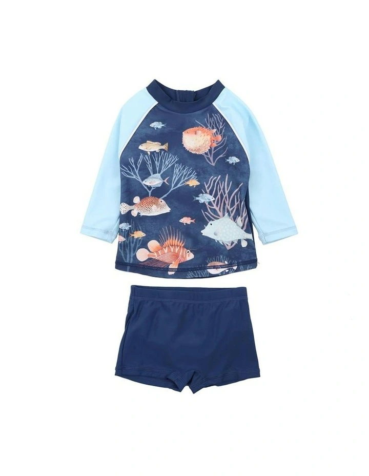 Aiden Fish Swim Set 2 Piece in Blue image 1