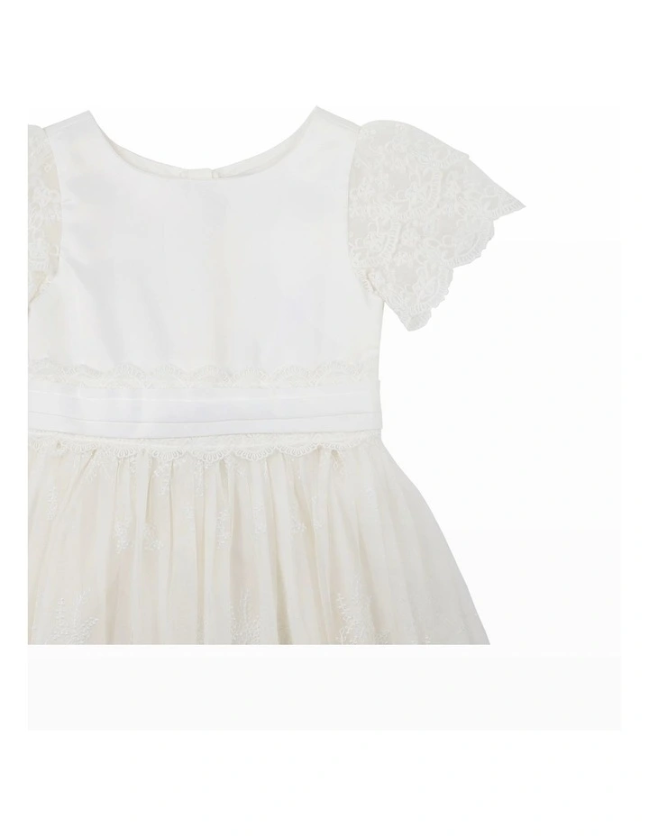 Floaty Sleeve Dress in Ivory image 3