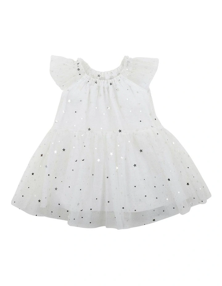 Mini Star Dress in Silver image 1