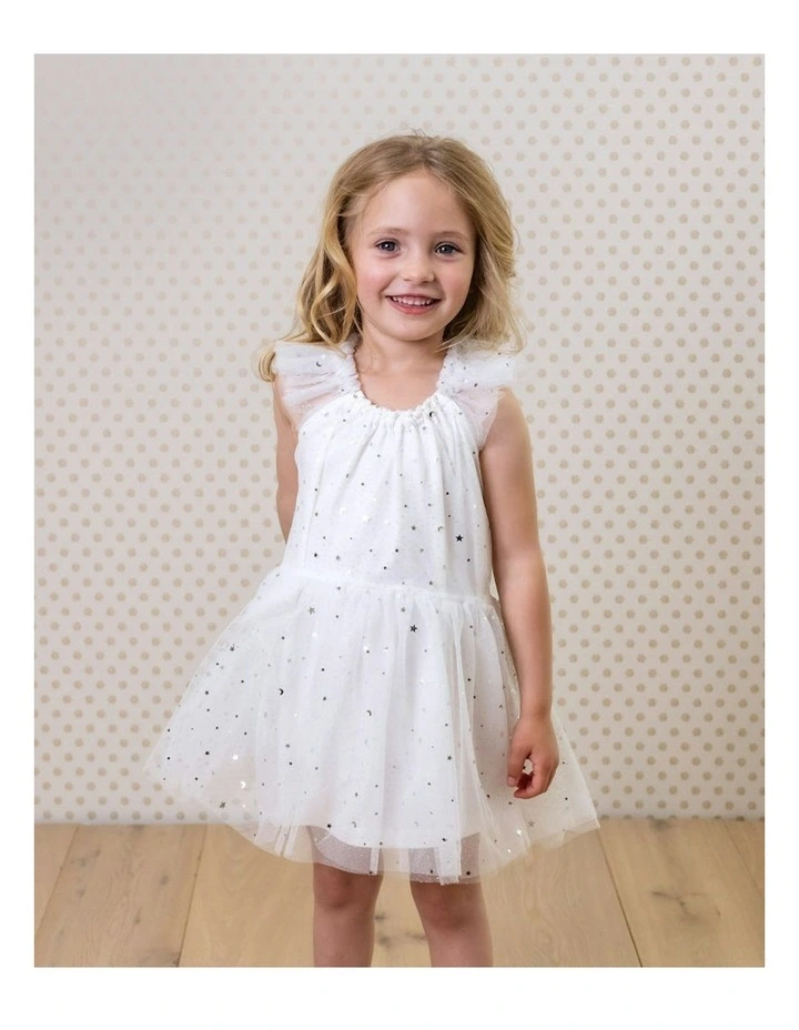 Mini Star Dress in Silver image 3
