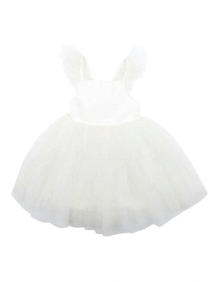Party Gltter Tulle Drees in White image 1