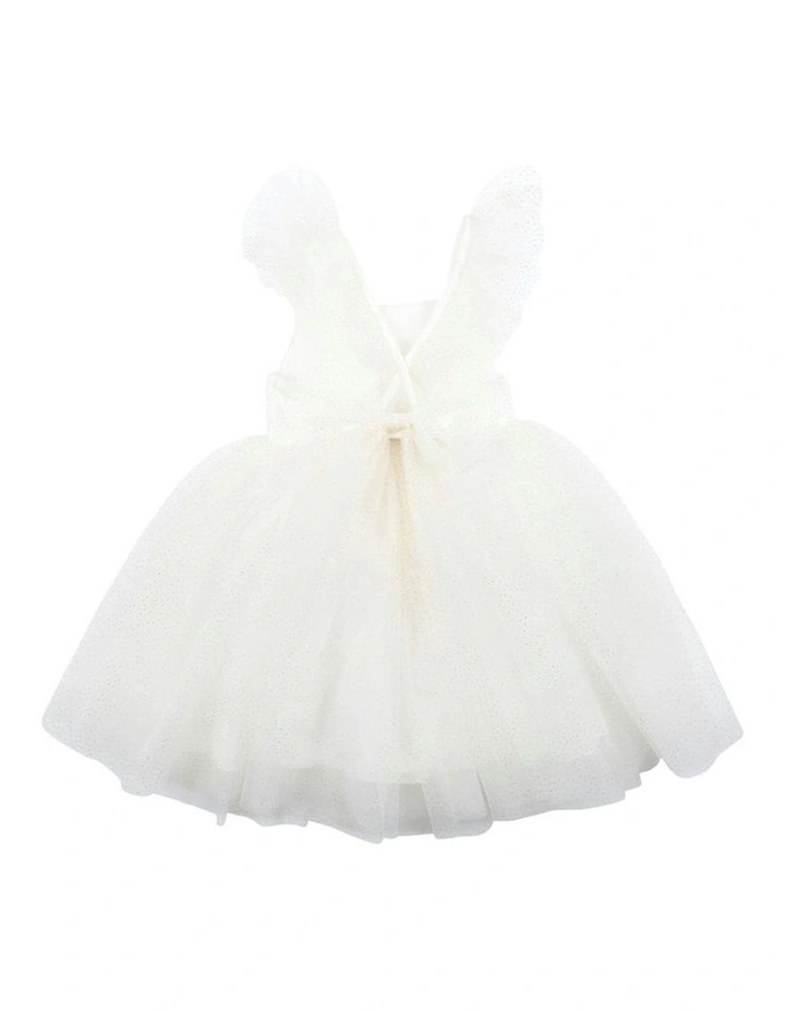 Party Gltter Tulle Drees in White image 2