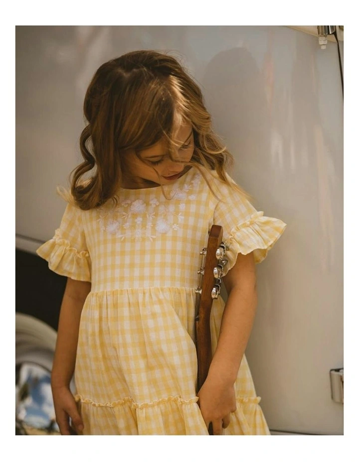 peggy embroidered dress Peggy Dress Persian – THE LABEL EDITION main image 1
