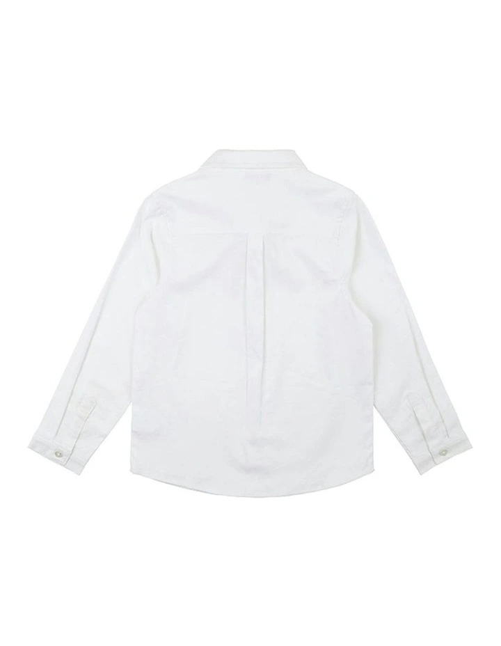 Albert Long Sleeve Shirt (3-7 Years) in White image 2