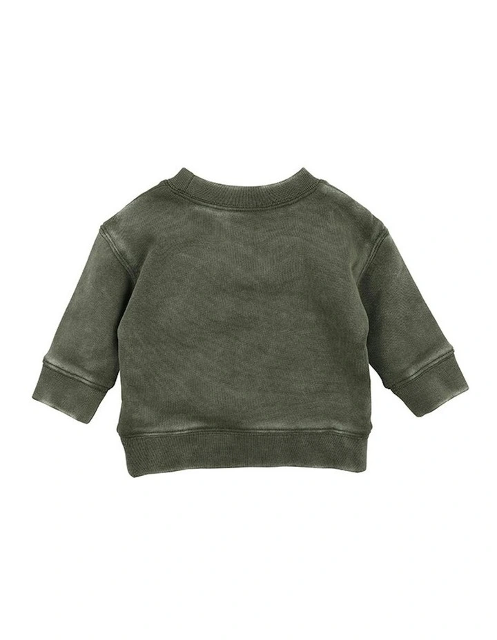 Scout Croc Sweat Top in khaki image 2