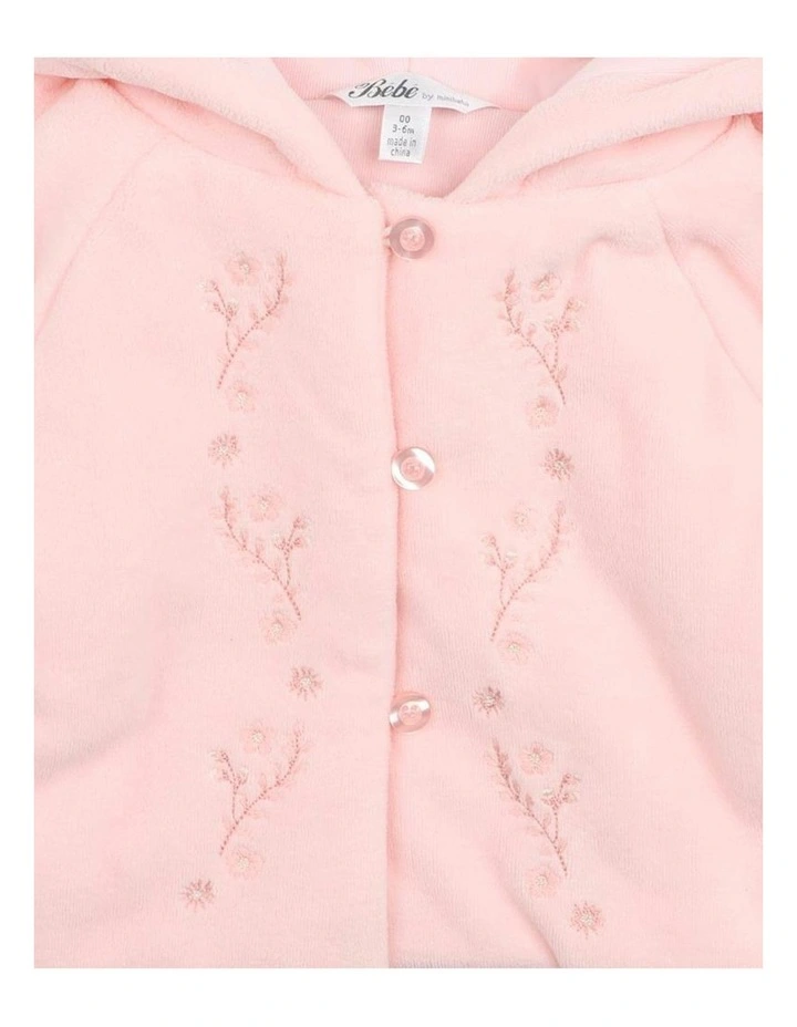 Clara Velour Jacket in Pink image 3