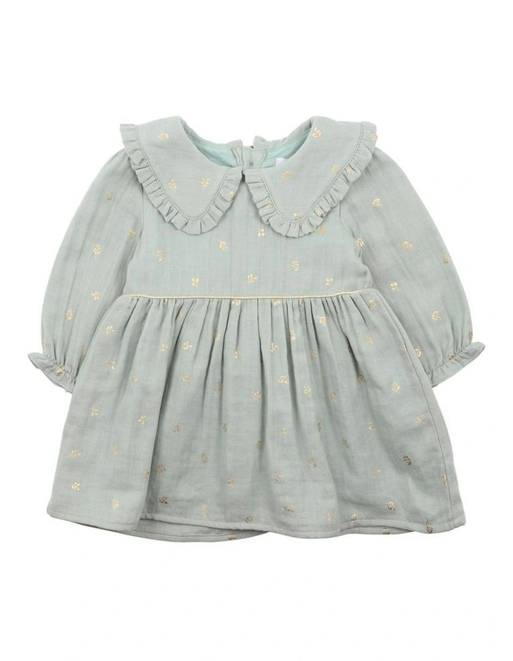 Olive Foil Print Dress in Assorted image 1