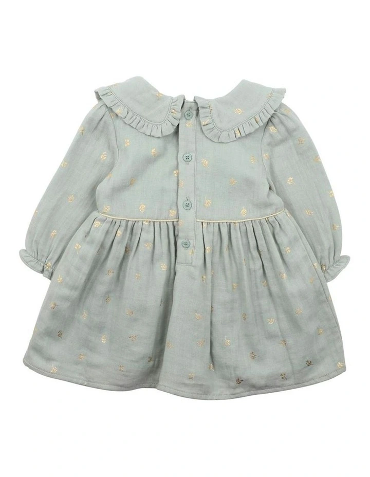 Olive Foil Print Dress in Assorted image 2