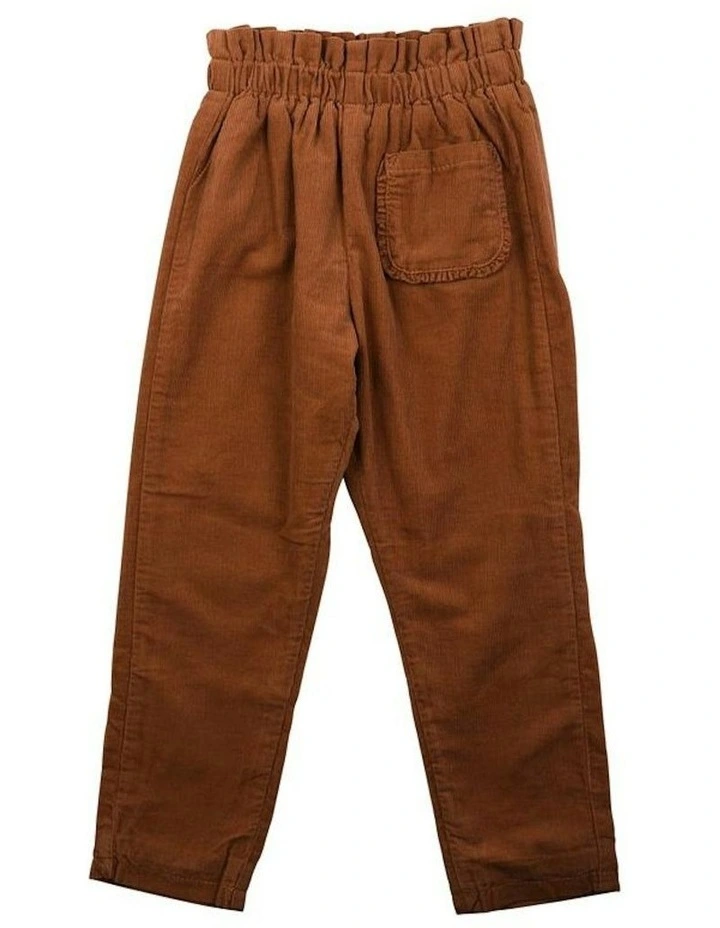 Cord Paperbag Pant (3-7 Years) in Caramel image 1