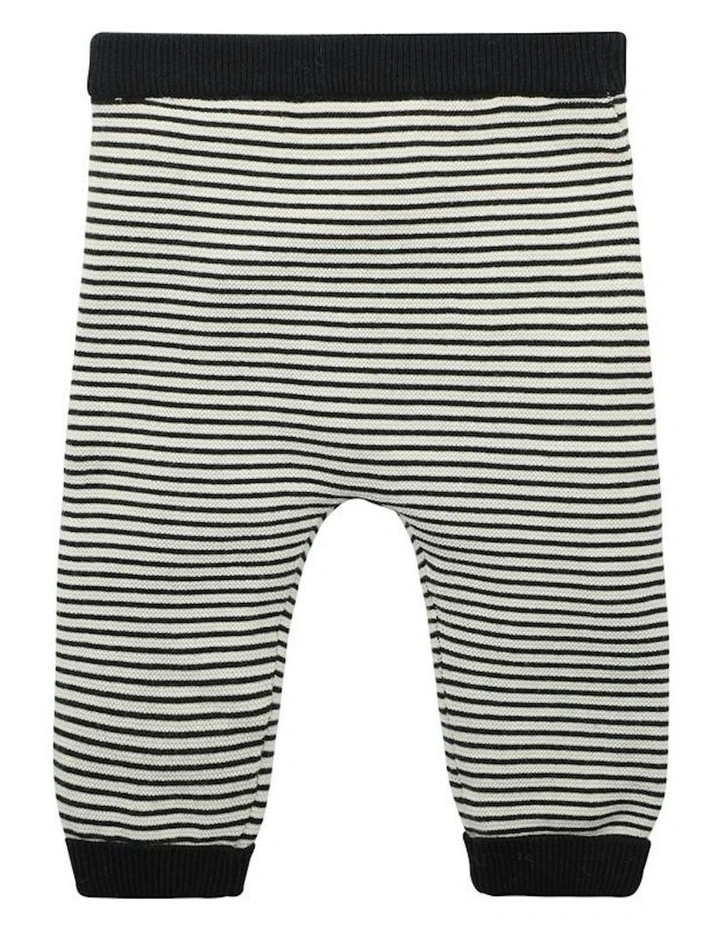 Angus Stripe Knitted Leggings in Grey image 1