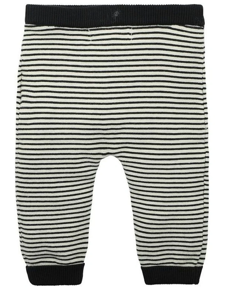 Angus Stripe Knitted Leggings in Grey image 2