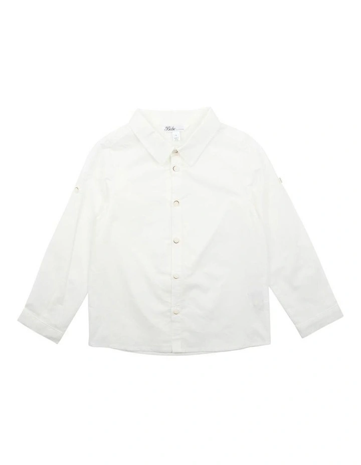Liam Ivory Shirt (2-7 Years) in White image 1