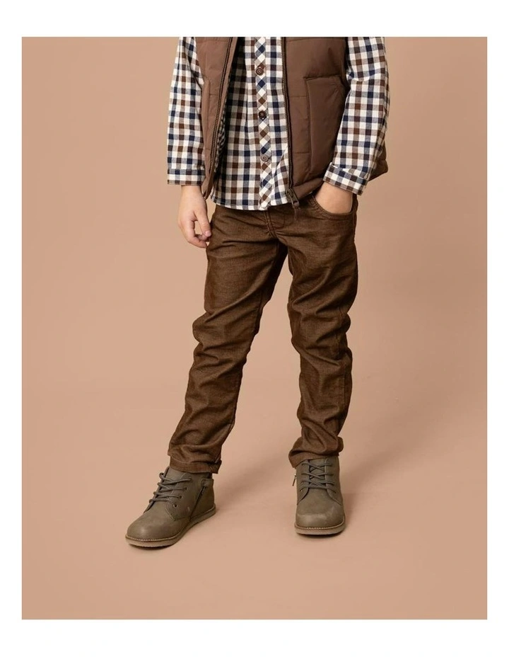 Austin Cord Pants (3-5 Years) in Brown image 3