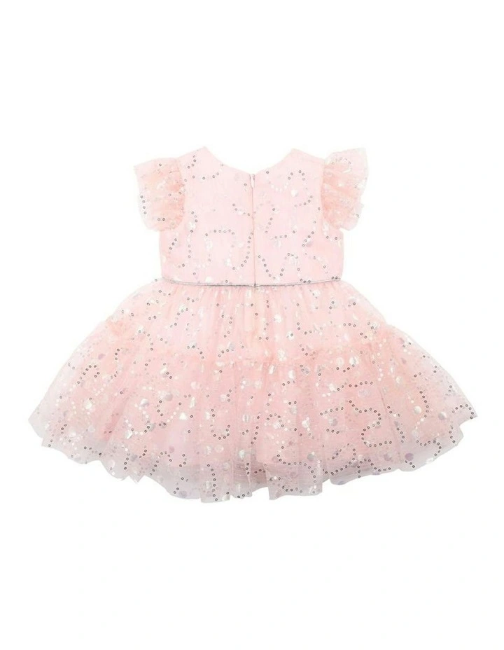 Party Sparkle Frill dress (3-7 years) in Pink image 2