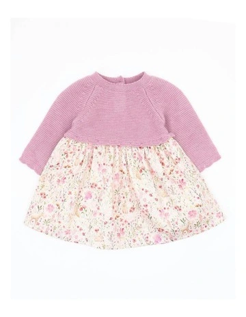 Flossy Knitted Dress in Multi