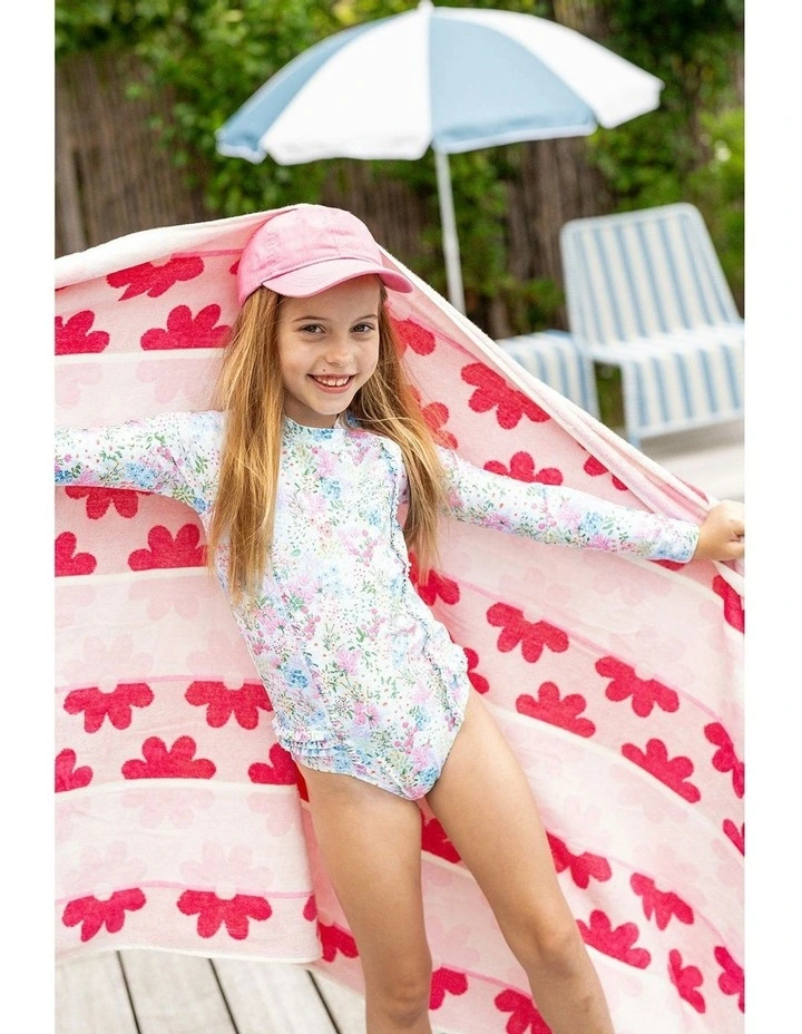 Lula Print Long Sleeve Sunsuit 3-10 Years in Multi image 4