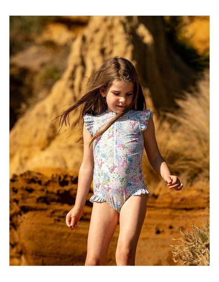 Lula Print Short Sleeve Sunsuit 3-10 Years in Multi image 5