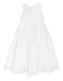 Duchess Satin Ankle Length Dress With Low Back 8-14 Years in White