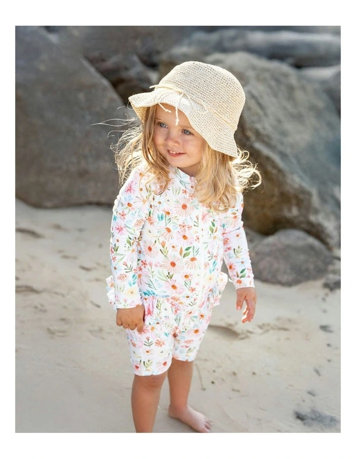 Eliana Print Long Sleeve Rash Suit in Multi image 4