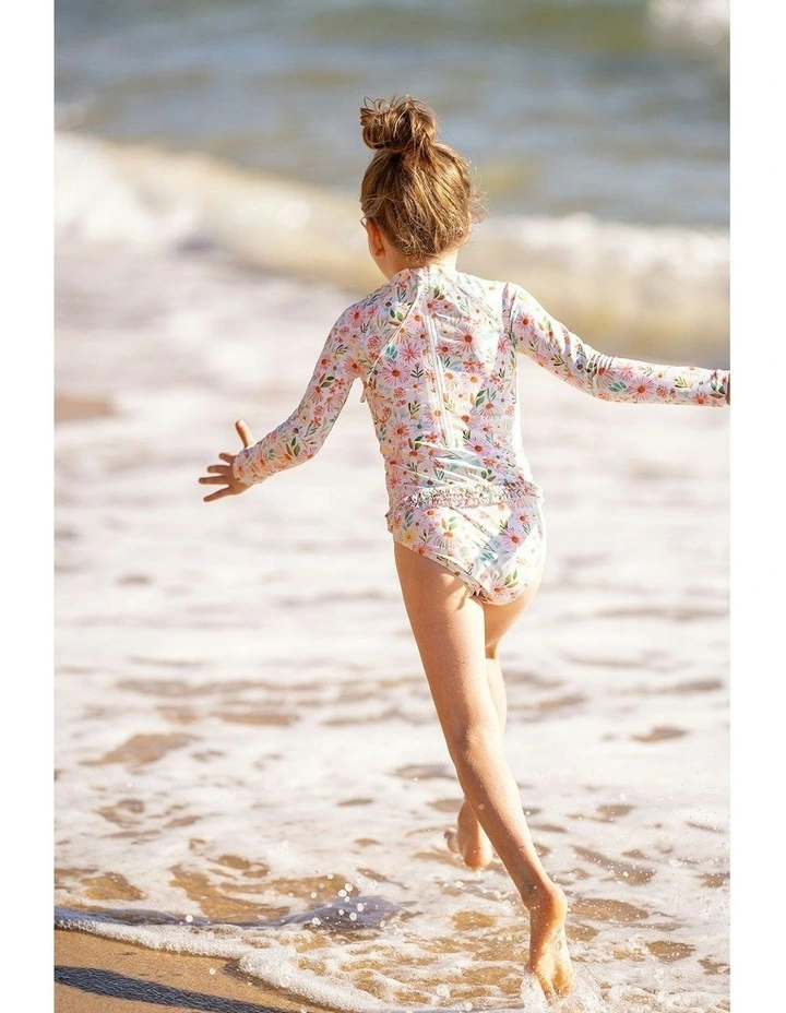 Eliana Print Long Sleeve Sunsuit 3-10 Years in Multi image 5