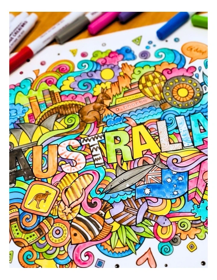 Reusable Silicone Colouring Set - Australia image 3