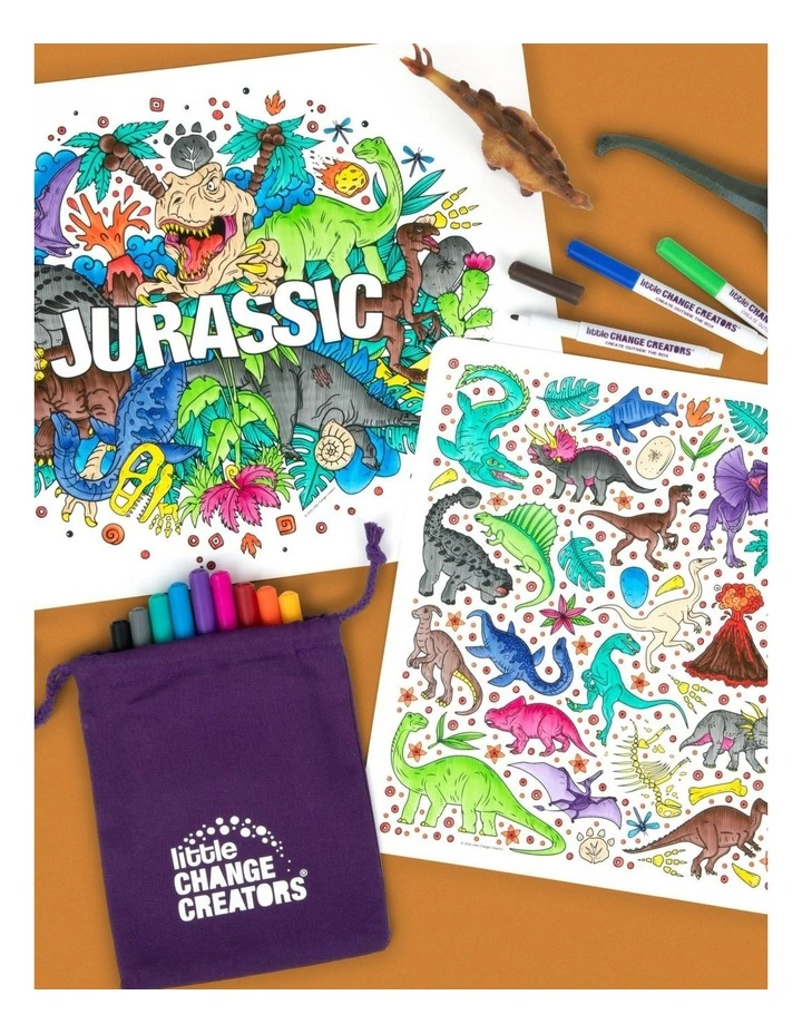Reusable Silicone Colouring Set - Jurassic image 3