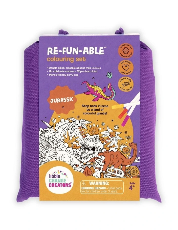 Reusable Silicone Colouring Set - Jurassic image 4