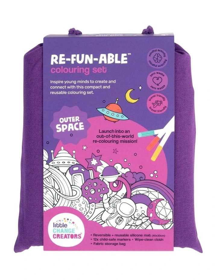 Reusable Silicone Colouring Set - Outer Space image 5