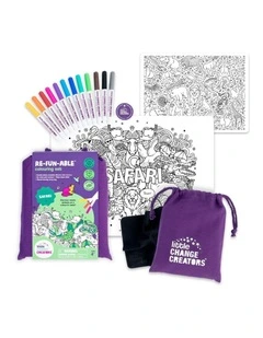 Reusable Silicone Colouring Set - Safari