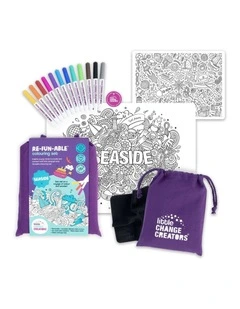 Reusable Silicone Colouring Set - Seaside