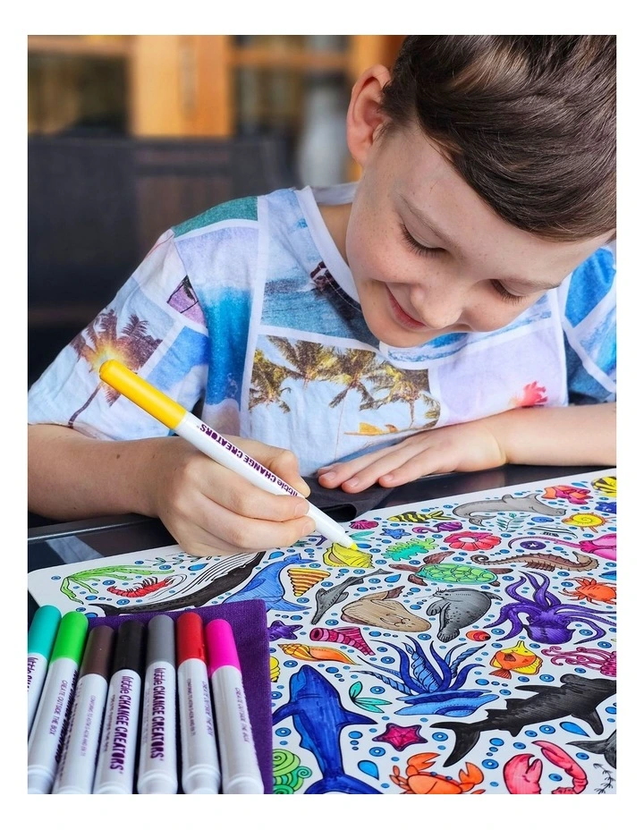 Reusable Silicone Colouring Set - Underwater image 3