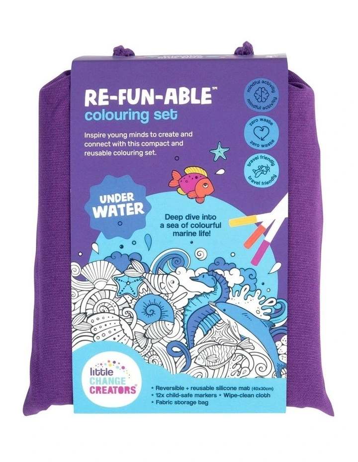 Reusable Silicone Colouring Set - Underwater image 6