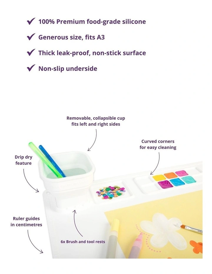 Reusable Silicone Craft Mat Set - White image 2