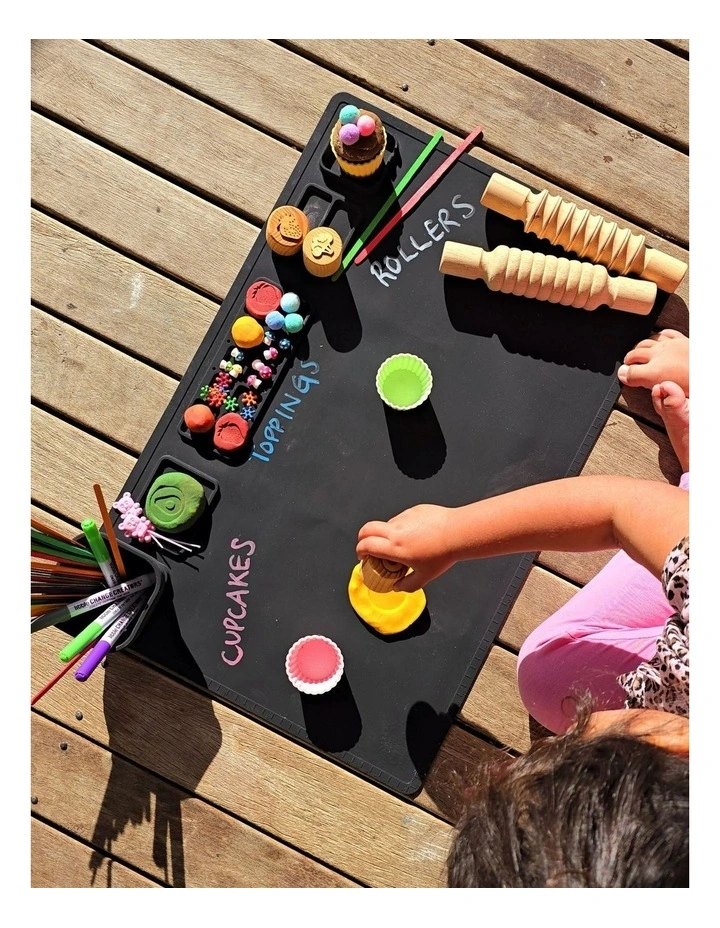 Reusable Silicone Craft Mat Set - Black image 3