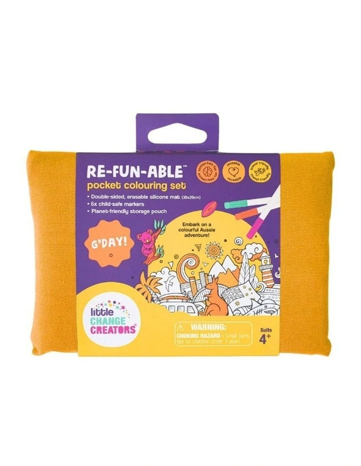 Reusable Silicone Travel Colouring Set G'day! image 5