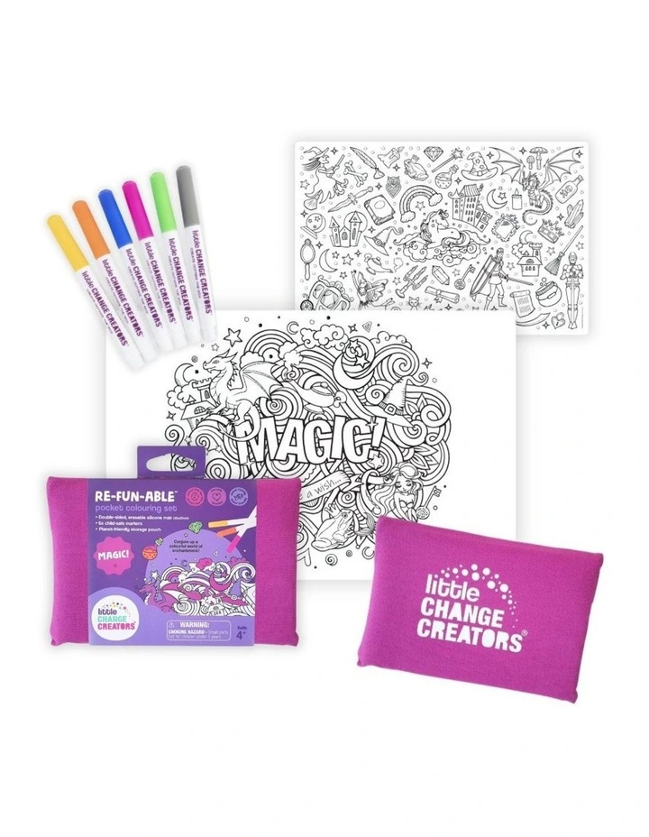 Reusable Silicone Travel Colouring Set Magic! image 1